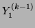 $ Y_{1}^{(k-1)}$