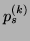 $ p_{s}^{(k)}$