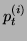 $ p_{t}^{(i)}$