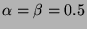 $ \alpha=\beta=0.5$