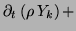 $\displaystyle \partial_{t}\left(\rho\,Y_{k}\right)+$