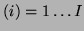 $ (i)={1\ldots {\it
I}}$