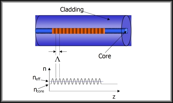 Schematic of a FBG sensor